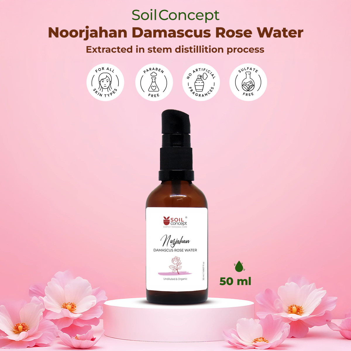 Noorjahan Damascus Rose Water - Image 5