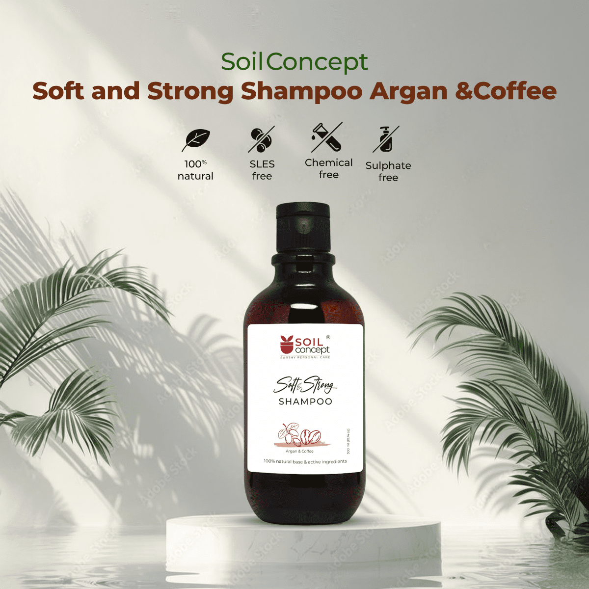 Soft and Strong Shampoo Argan & Cocoa 300ml - Image 2