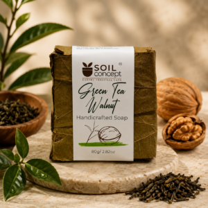 Handmade Premium Soap GreenTea Walnut 80gm